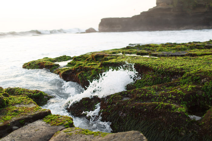 Tanah Lot Temple at sunset bali indonesia