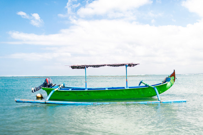 fishing boat in bali indonesia