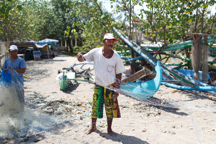 fishermen in bali indonesia