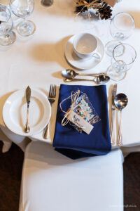a table setting at an ottawa wedding photographed by boyo